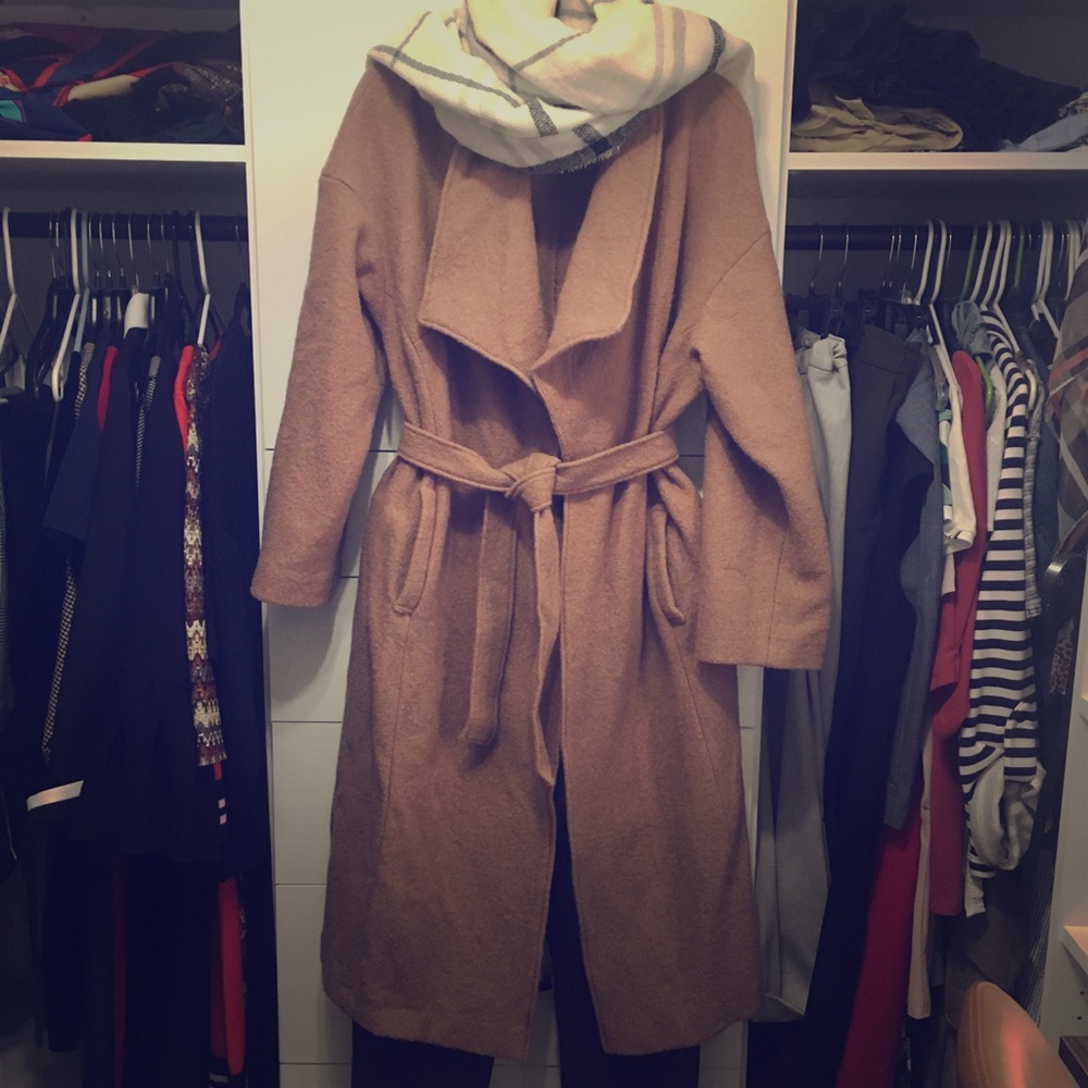 100% wool robe coat